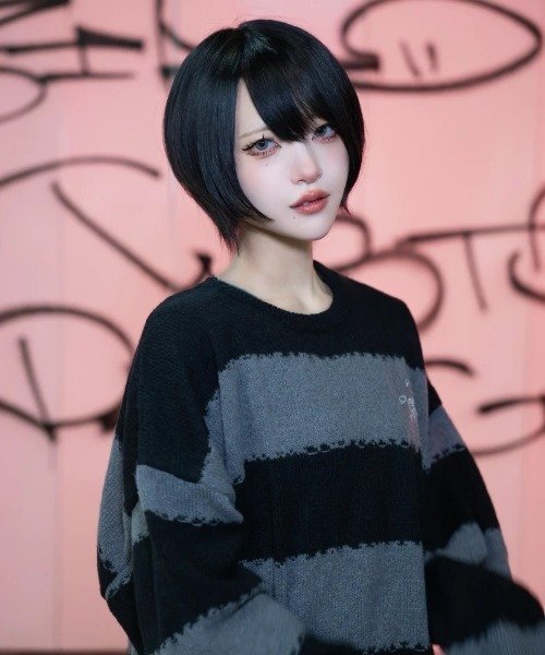 LHP gibous/ギボス/scorpion border knit エルエイチピー トップス ニット グレー