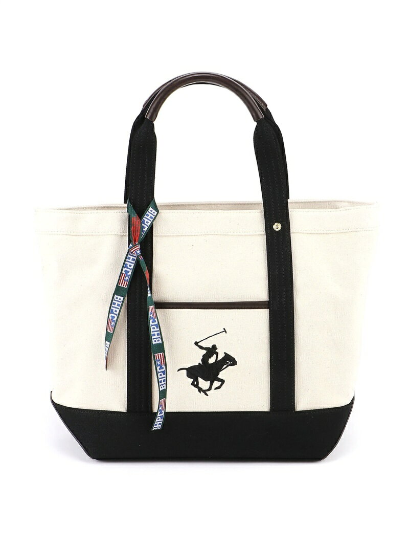 【SALE／56%OFF】BEVERLY HILLS POLO CLUB BEVERLY HILLS POLO CLUB/ポロキャンバストートL PC A4サイズ収納可能 通勤 通学 セットアップセブン バッグ トートバッグ ホワイト ブラック ネイビー グレー【送料無料】