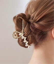 Phoebe Phoebe/(W)バタフライハーフビジューバンスクリップ ジュエルアディクト ヘアアクセサリー バレッタ・ヘアクリップ・ヘアピン ホワイト