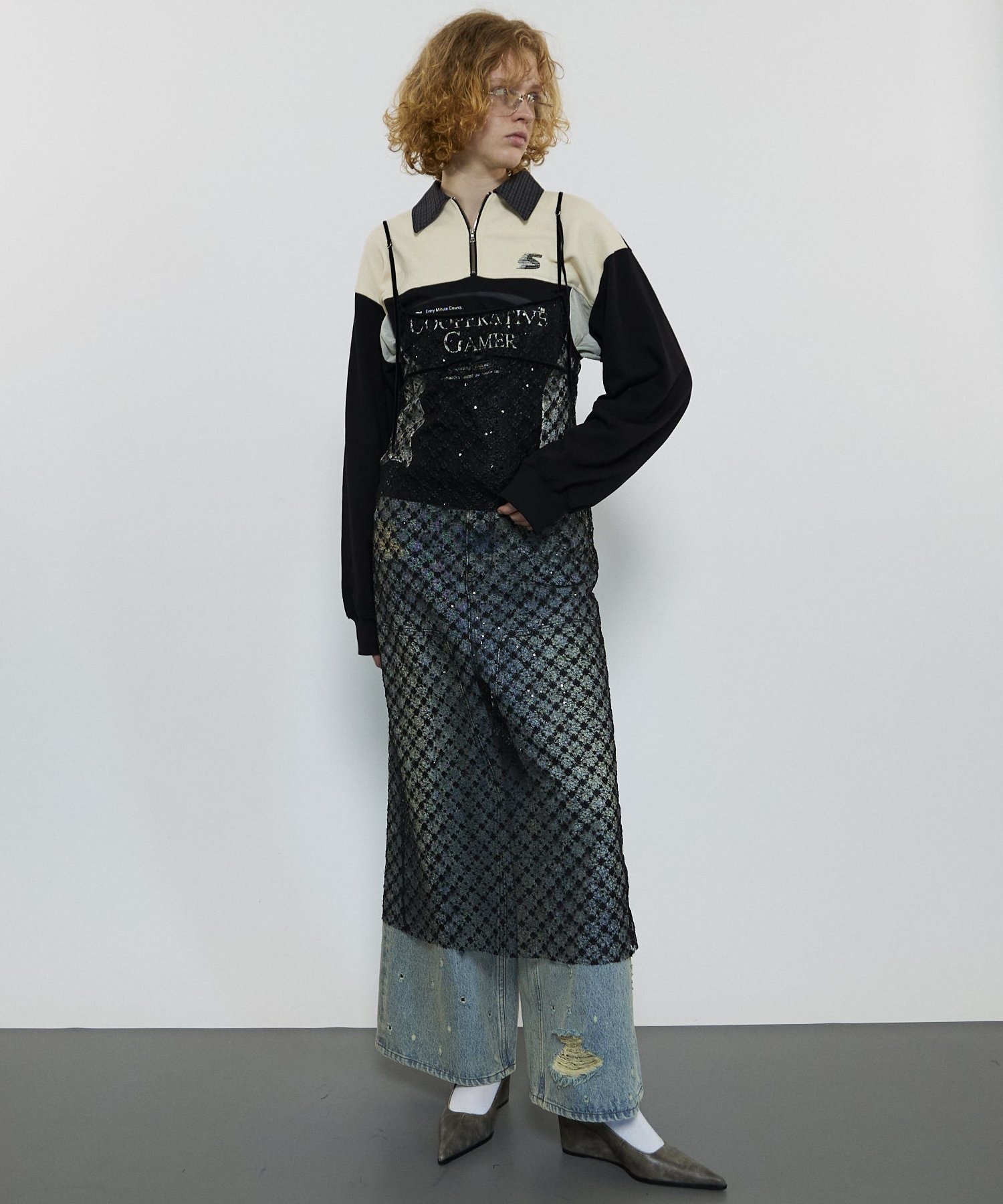 MAISON SPECIAL Sparkling Camisole Maxidresses メゾンスペシャル ワンピース・ドレス ワンピース ブラック ホワイト