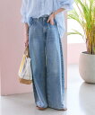 La boutique BonBon 【人気アイテム再予約スタート!】ワイドデニム ラブティックボンボン パンツ ジーンズ・デニムパンツ ブルー【送料無料】