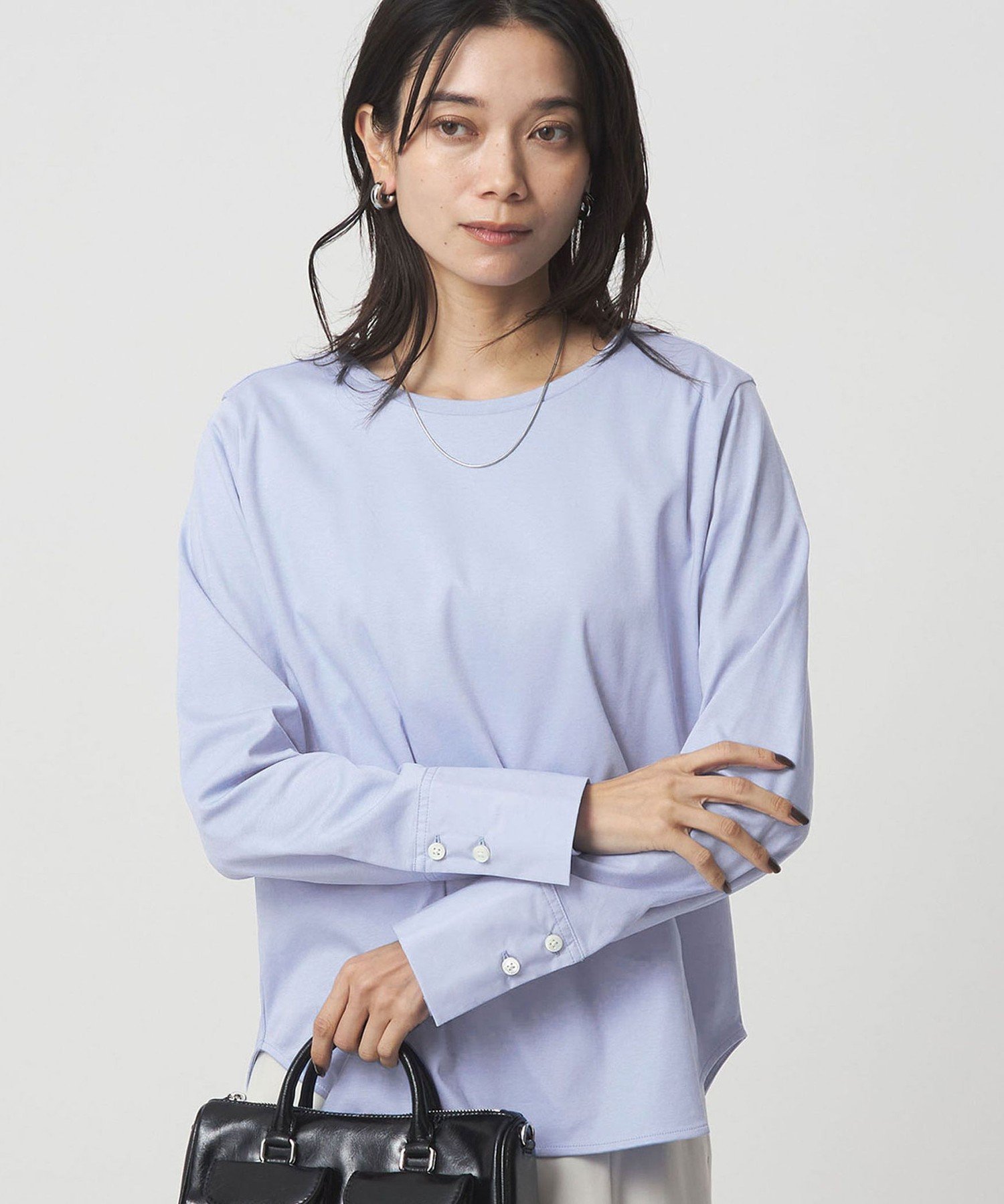 UNITED ARROWS green label relaxing ドッキング カフス ロングスリーブ プルオーバー カットソー ユナ..