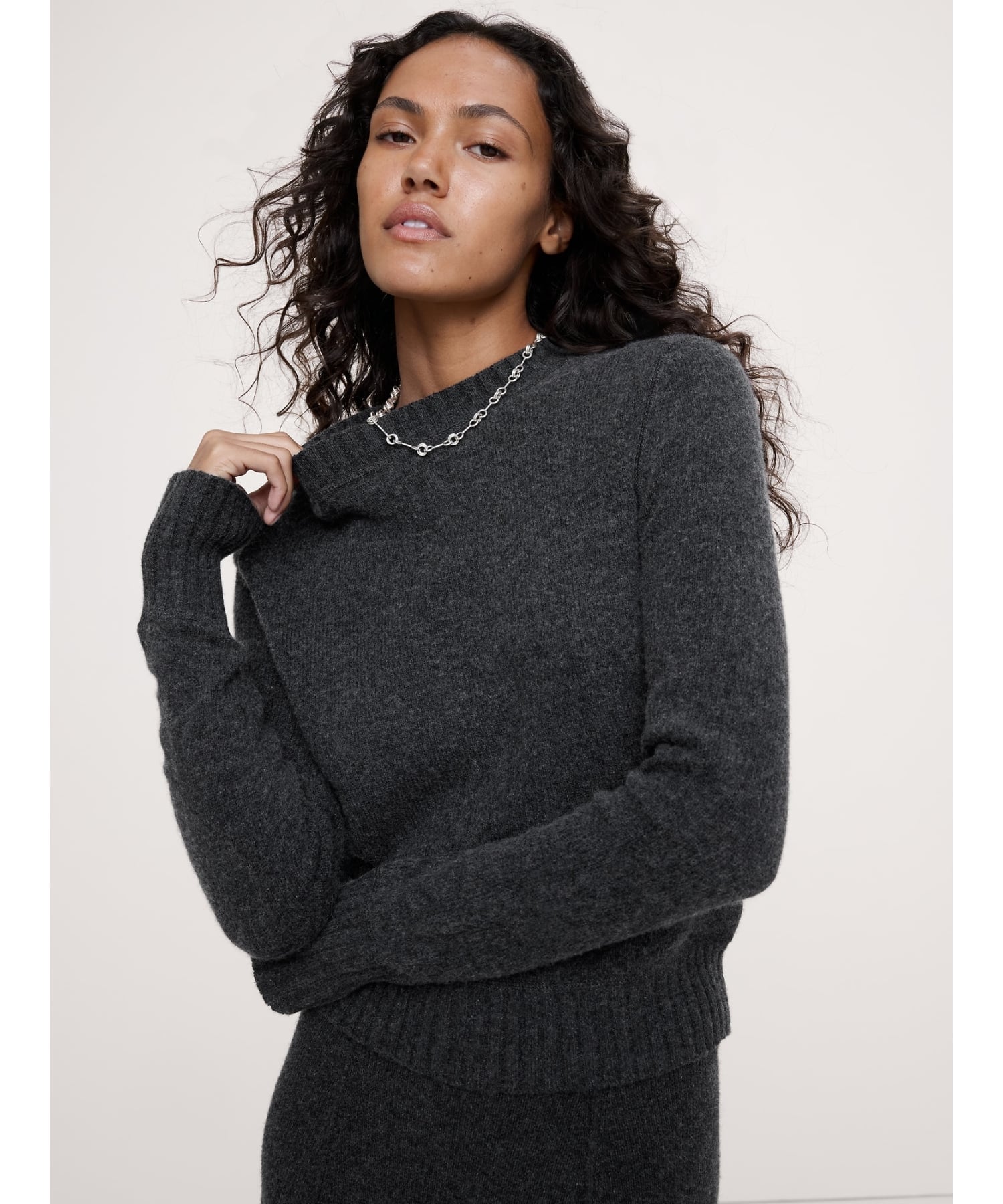 BANANA REPUBLIC (W)メリノ コットン クルーネックセーター バナナ・リパブリック トップス ニット レ..