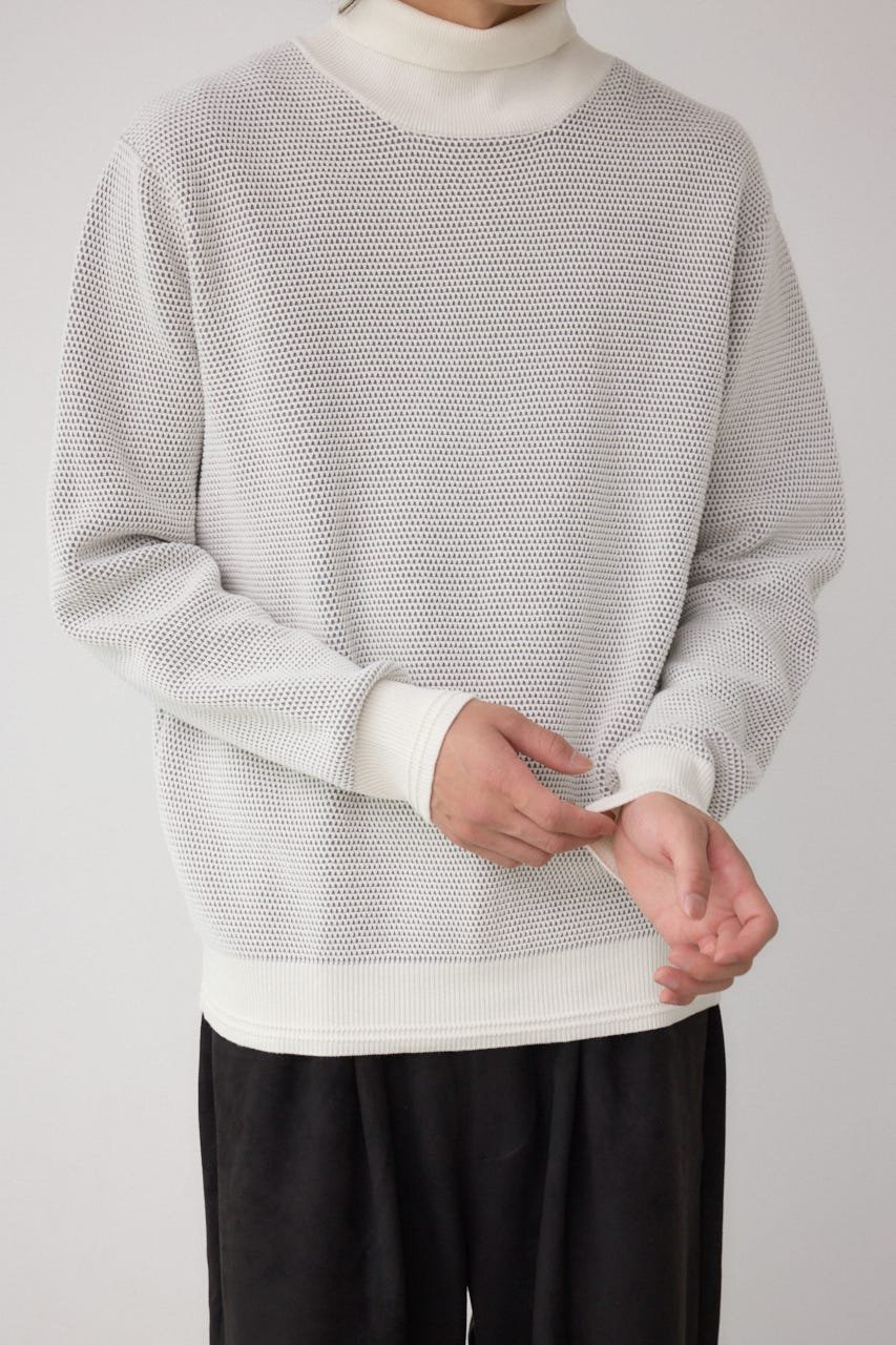 AZUL BY MOUSSY ハニカムタートルネックニット アズールバイマウジー トップス ニット ブラック ホワイト グレー【送料無料】