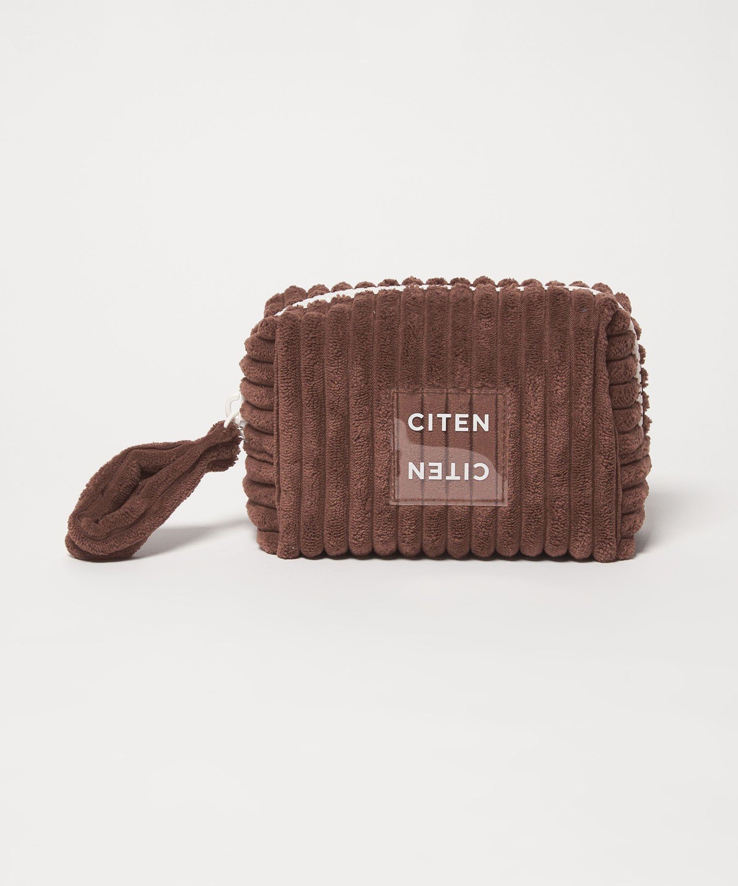 ＜CITEN＞コーデュロイポーチ シテン 財布・ポーチ・ケース ポーチ オレンジ ブラウン