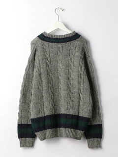 Wool Cricket Sweater 3213-499-1131: Grey Wool Cricket Sweater 3213-499-1131: Grey
