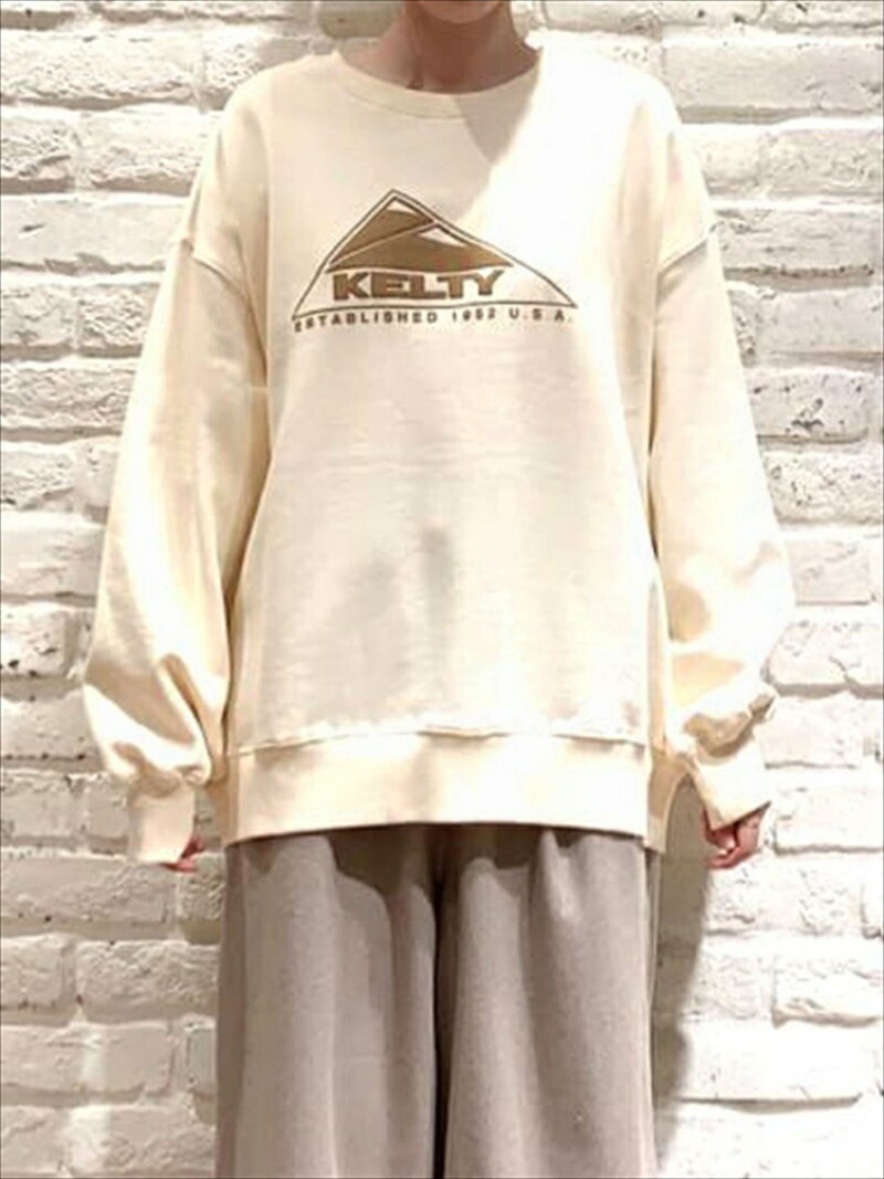 【SALE／31%OFF】Samansa Mos2 Samansa Mos2/【KELTY別注】裏毛ビッグロゴスウェット サマンサモスモス カットソー スウェット ベージュ グリーン グレー ブラウン【送料無料】のサムネイル