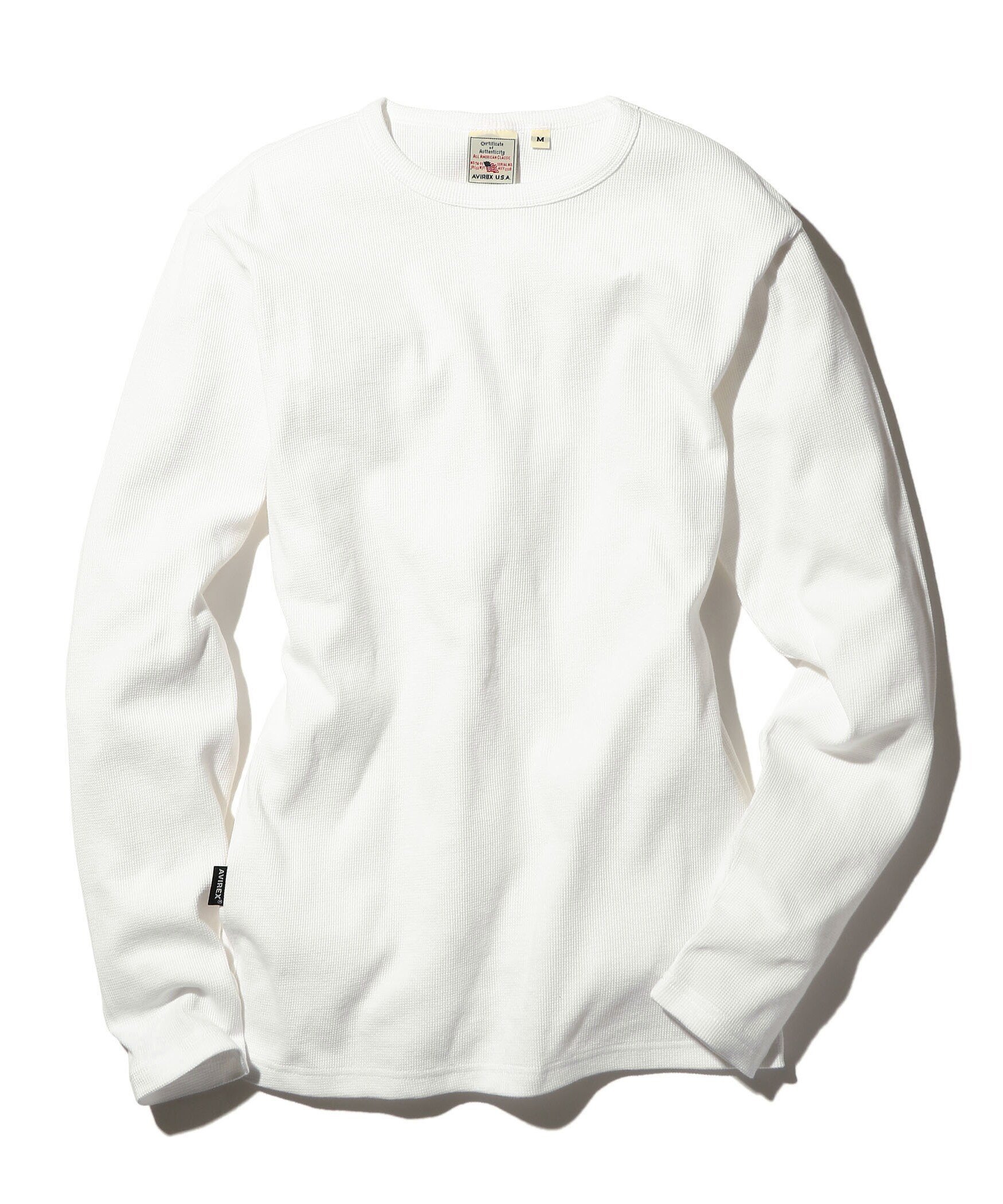 AVIREX Ĺµ ߥ˥åե 롼ͥå T/ L/S MINI WAFFLE CREW-NECK T å ...