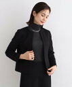 【SALE/60%OFF】INDIVI 【定番スーツ/ジャージ素材】ウエスト切り替えノーカラージャケット インディヴィ スーツ・フォーマル セットアップスーツ ...