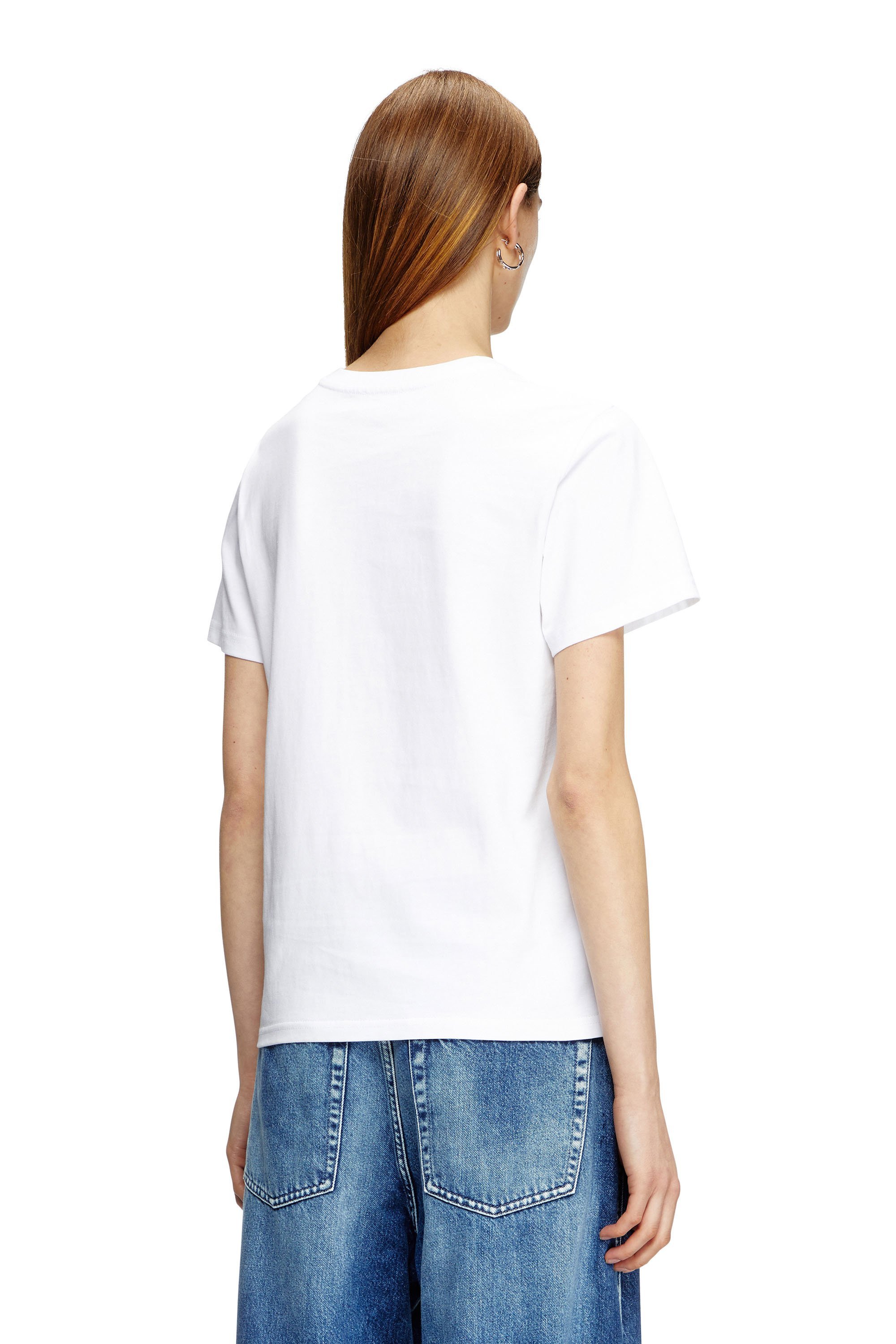 ウィメンズ Tシャツ T-REGS-OD-Q1 ディーゼル トップス カットソー・Tシャツ ブラック ホワイト