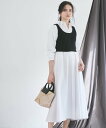23区 【SLOW/一部店舗限定】タンブラーコットンブロード シャツワンピース ニジュウサンク ワンピース・ドレス シャツワンピース ブルー ホワイト【送料無料...