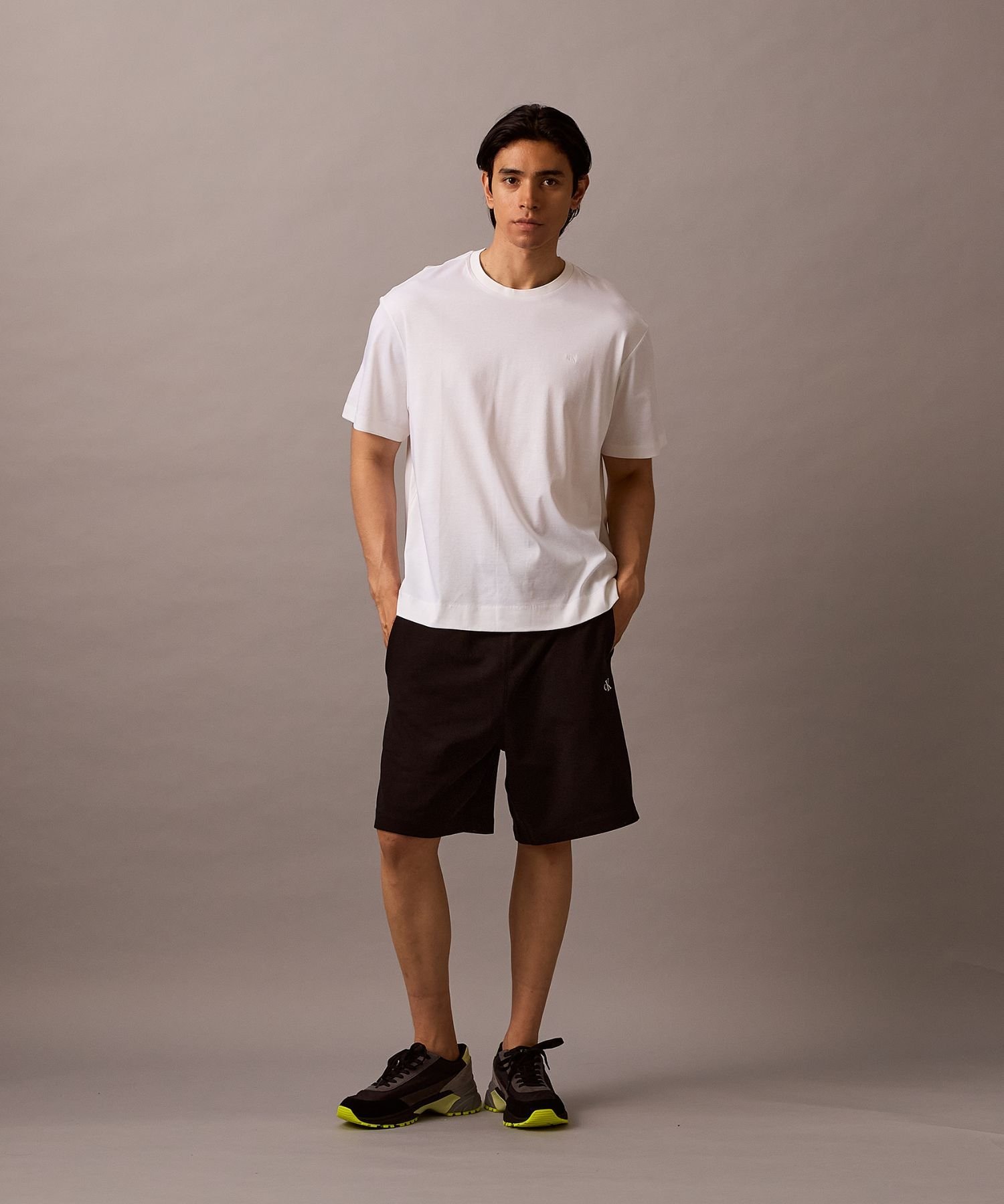 Calvin Klein Jeans Calvin Klein Jeans/(M)【公式ショップ】 カルバンクライン モノグラム ショートパンツ Calvin Klein Jeans 4RC298G カルバン・クライン パンツ ジャージ・スウェットパンツ ブラック ブルー【送料無料】