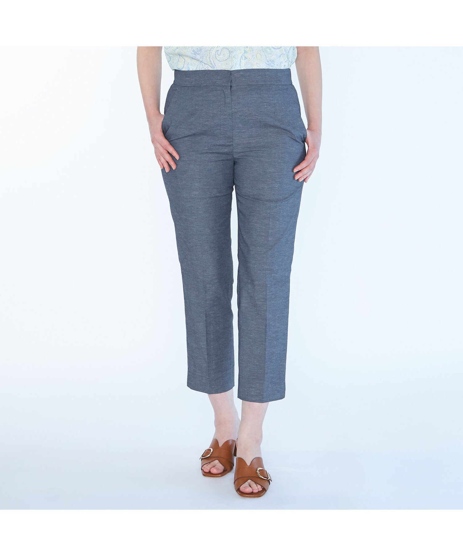 SCAPA ナチュラルオックスパンツ スキャパ パンツ その他のパンツ ネイビー