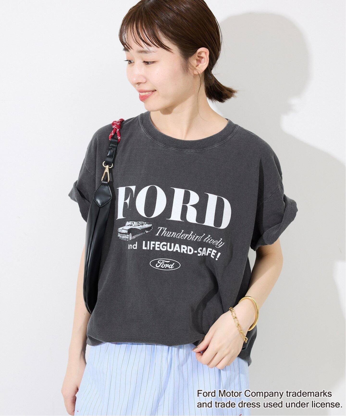 SLOBE IENA 《追加2》GOOD ROCK SPEED/グッドロックスピード SLOBE別注 FORD TEE スローブ イエナ トップス カットソー・Tシャツ グレー ホワイト【送料無料】のサムネイル