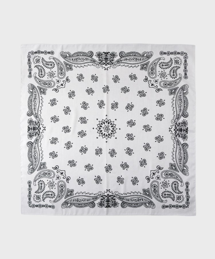 INDIVI リネン調ペーズリースカーフ インディヴィ ファッション雑貨 スカーフ・バンダナ グレー ブラウン【送料無料】