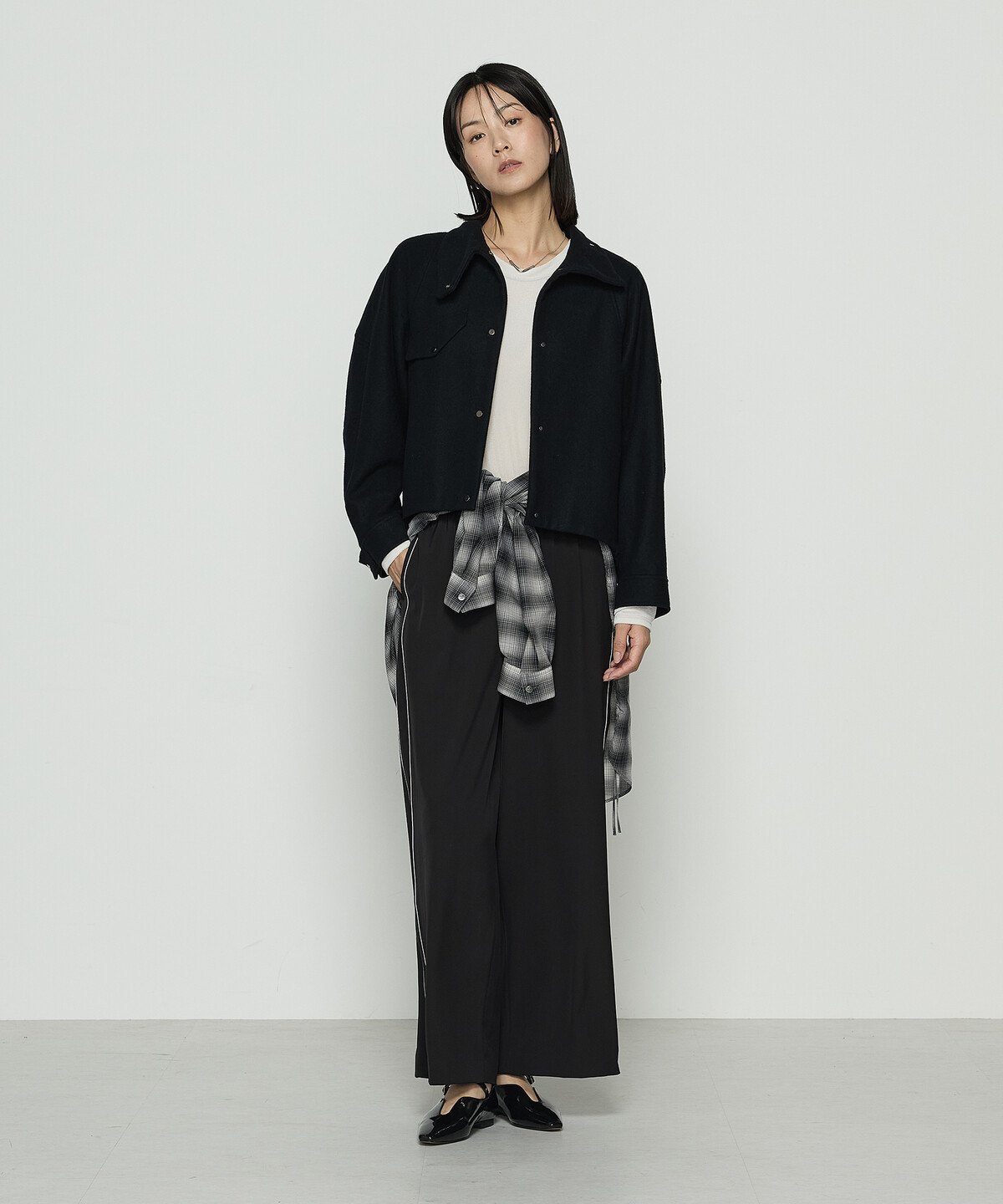 【SALE／20%OFF】Gabardine K.T + [ +サイズ ] やわらかメルトン スタンドカラーブルゾン コムサ ジャケット・アウター ブルゾン・ジャンパー ベージュ ブラック【送料無料】