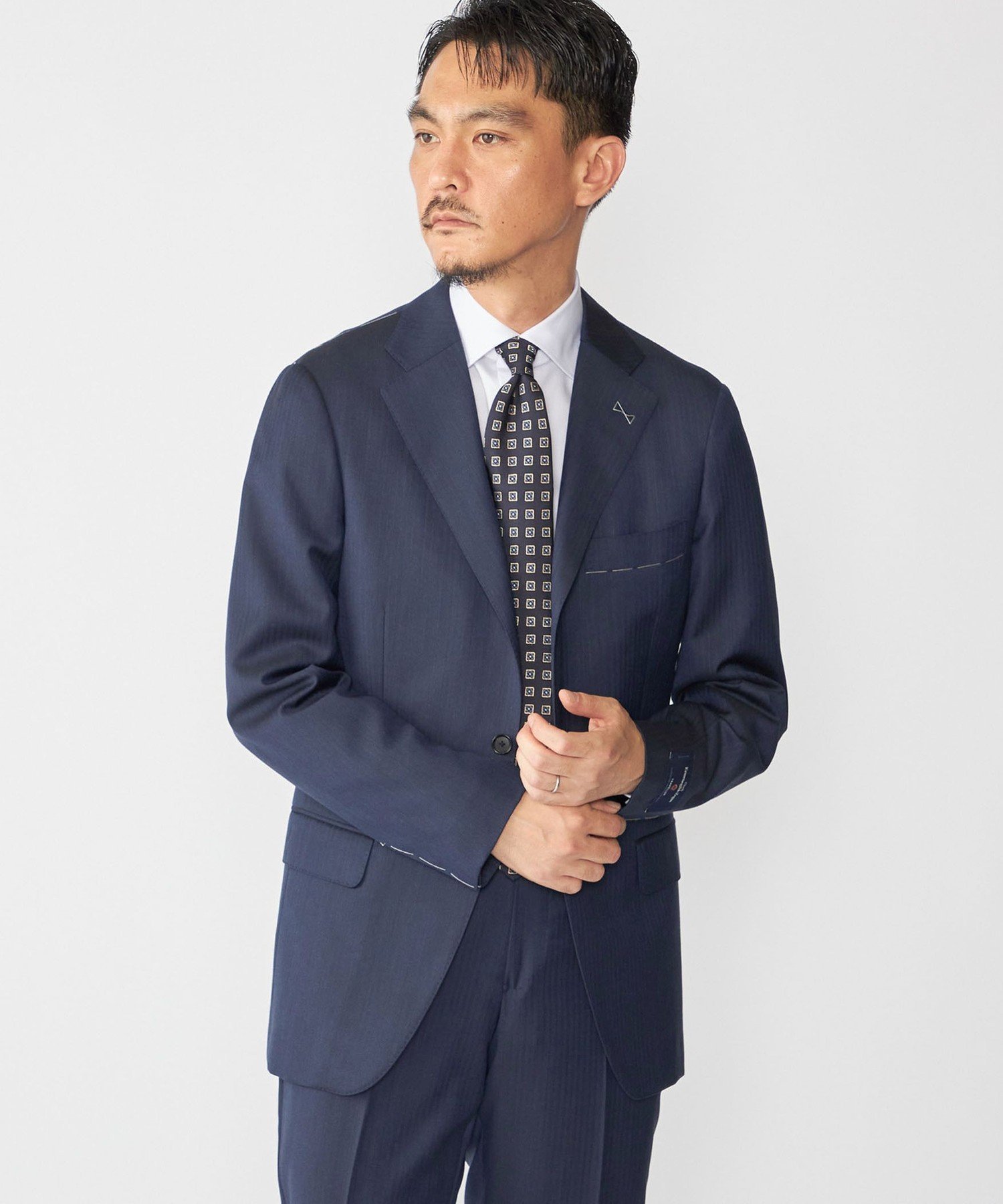 【SALE／30%OFF】SHIPS MEN FRANCO BASSI: シルク スクエア コモン ネクタイ シップス スーツ・フォーマル ネクタイ・蝶ネクタイ ネイビー【送料無料】