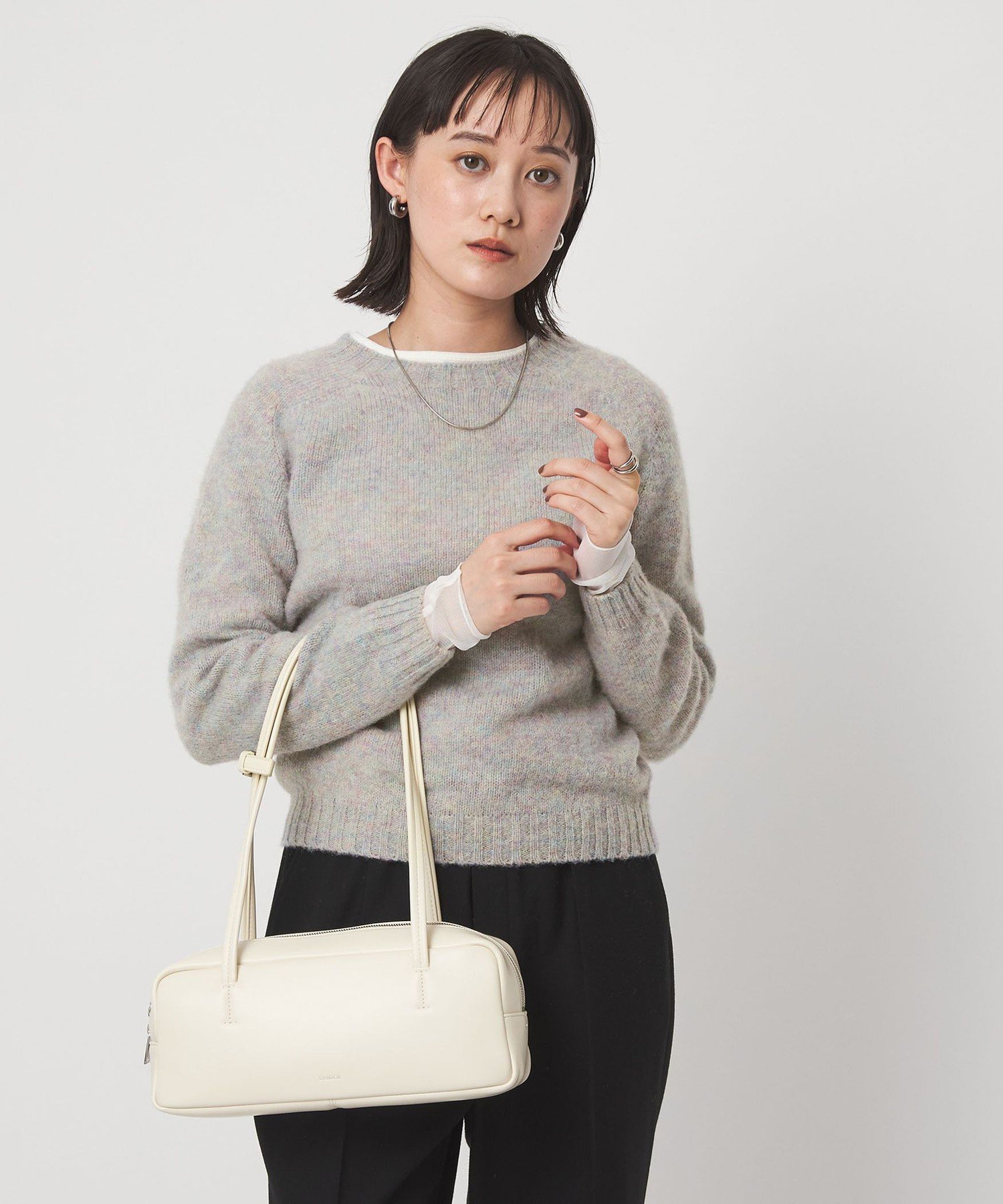 【SALE／10%OFF】UNITED ARROWS green label relaxing 【別注】＜Harley of Scotland＞ニット プルオーバー ユナイテッドアローズ グリーンレーベルリラクシング トップス ニット ブラウン グレー ピンク【送料無料】