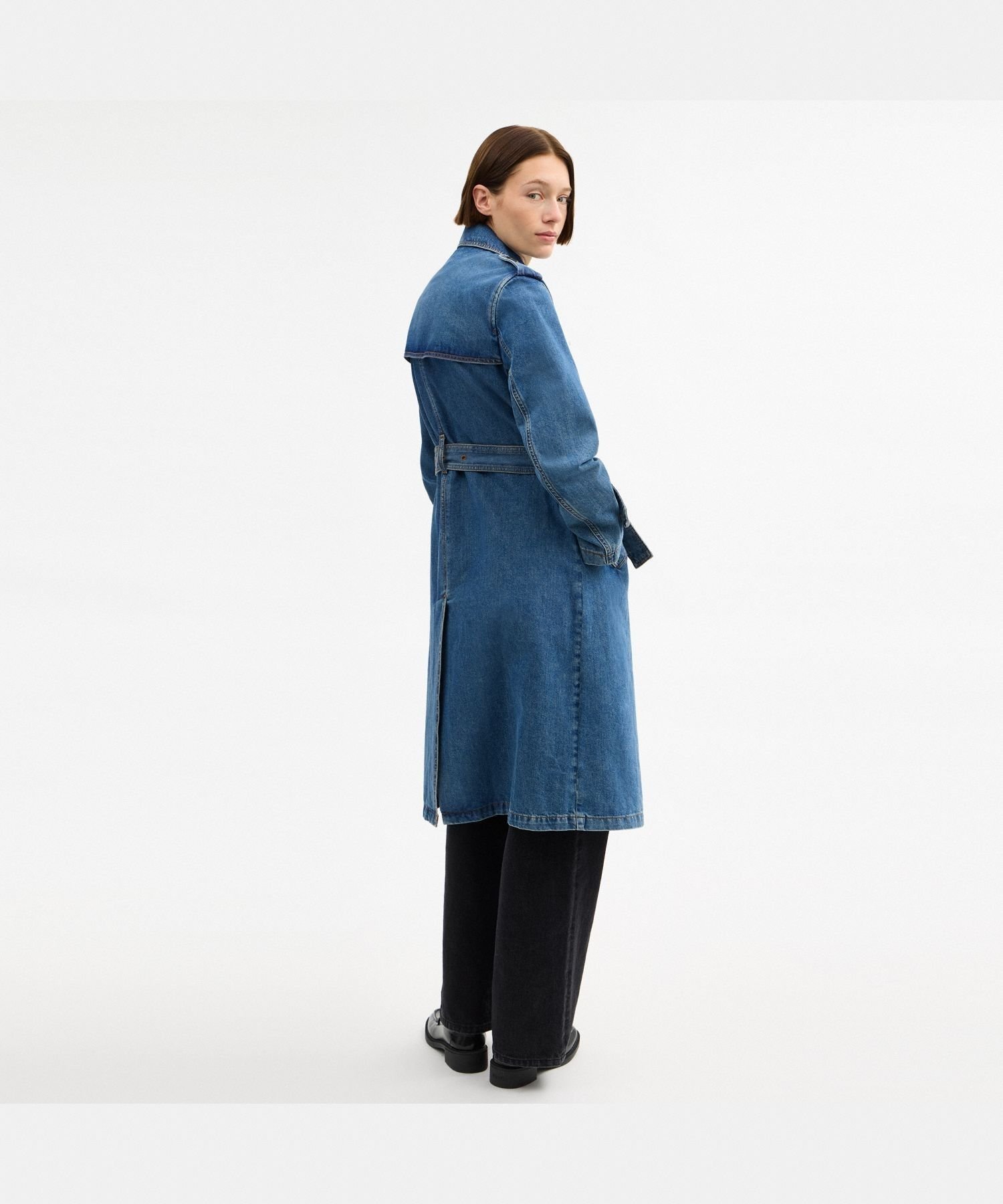 COACH OUTLET 【公式】デニム ロング トレンチ コート コーチ　アウトレット ジャケット・アウター デニムジャケット ブルー【送料無料】