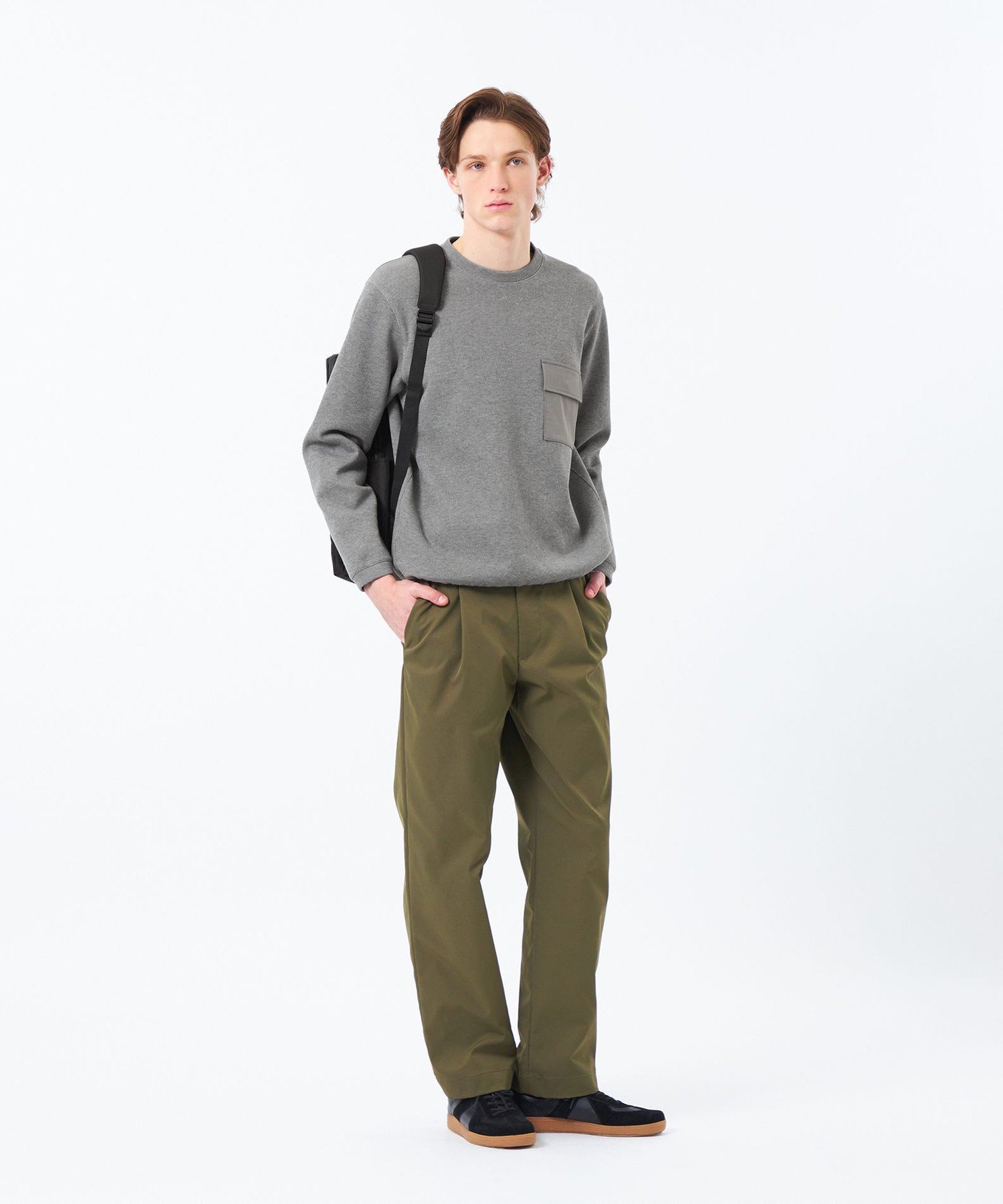 MACKINTOSH PHILOSOPHY リブダンボールニット スピンドルロンT マッキントッシュ フィロソフィー トップス カットソー・Tシャツ グレー ネイビー【送料無料】