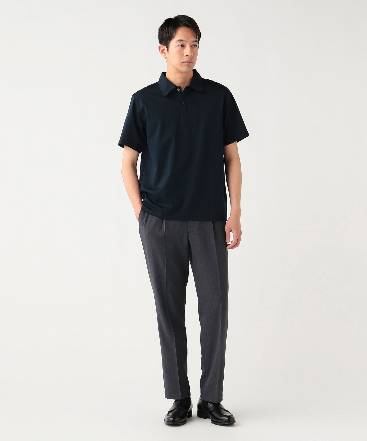 MEN 【8/6値下げ】テックエア スラックス(セットアップ対応) ビームス ハート パンツ その他のパンツ ネイビー グレー