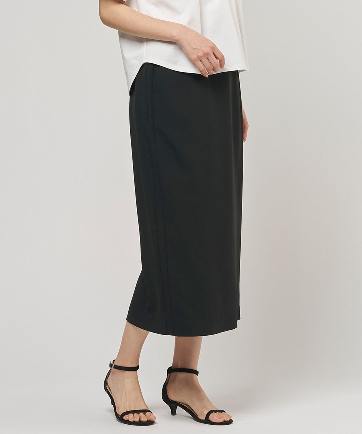 J.PRESS LADIES L 【セットアップ対応】Light ジョーゼット ナロー スカート ジェイプレス スカート ロング・マキシスカート ベージュ ブラック ネイビー