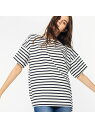 【SALE/30%OFF】LACOSTE リラックスフィットストライプデザインボートネックTシャツ ラコステ カットソー Tシャツ【送料無料】