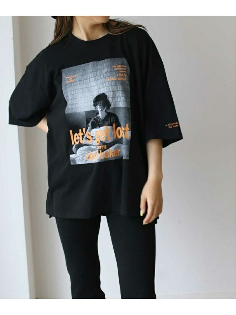 【SALE／64%OFF】via j "Lets get lost"プリント半袖Tシャツ キャナルジーン トップス カットソー・Tシャツ ブラック ブルー ベージュ ホワイトのサムネイル