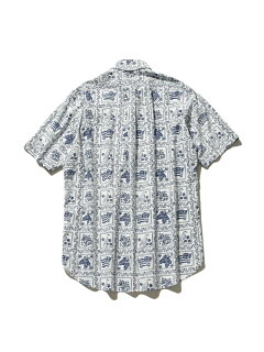 Lahaina Sailor Short Sleeve Button Down Shirt HHOVIA0611: White Lahaina Sailor Short Sleeve Button Down Shirt HHOVIA0611: White
