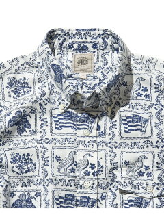Lahaina Sailor Short Sleeve Button Down Shirt HHOVIA0611: White Lahaina Sailor Short Sleeve Button Down Shirt HHOVIA0611: White