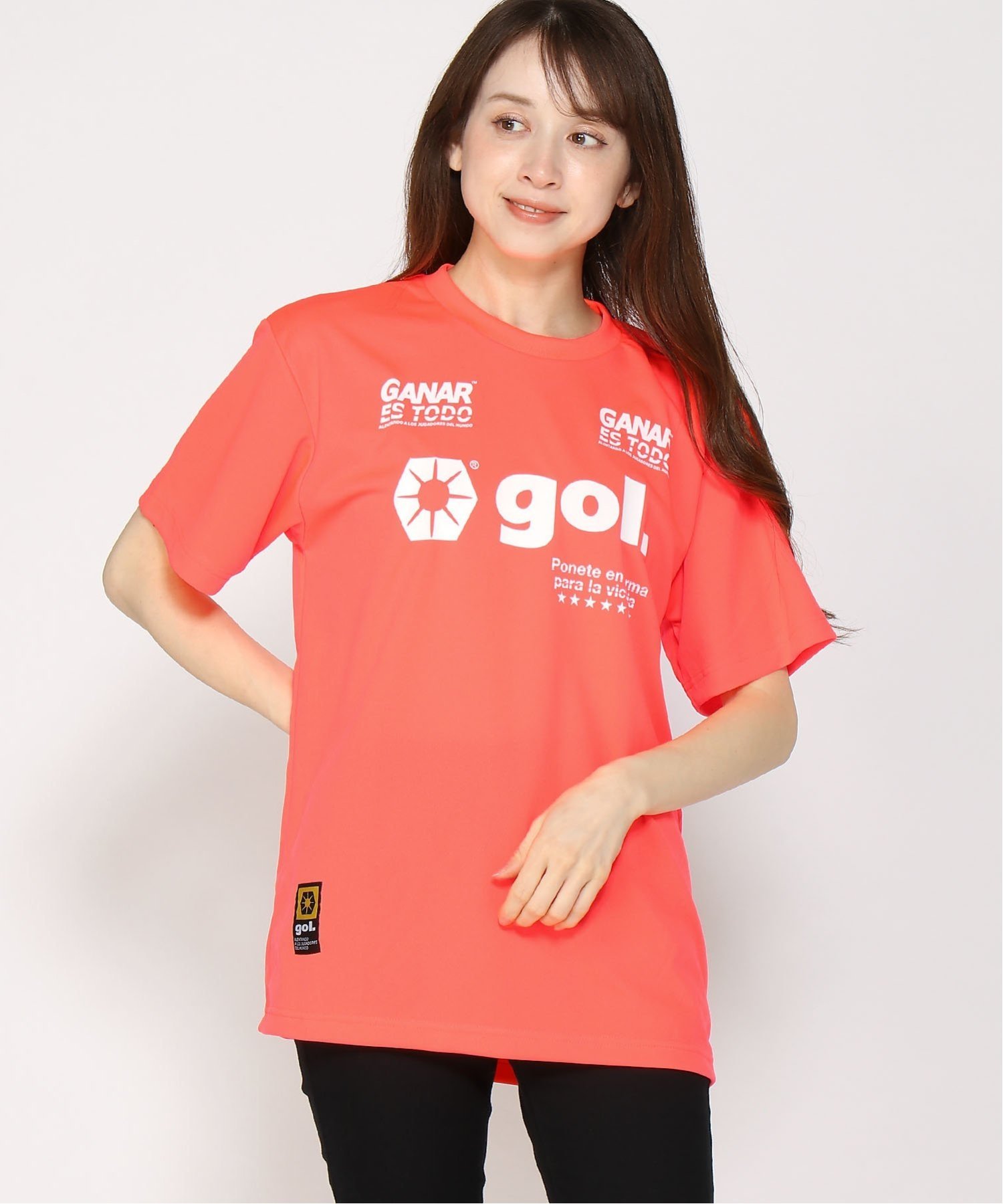 gol. (U)ゴル886ドライシャツ ゴル トップス カットソー・Tシャツ オレンジ ブラック ブルー