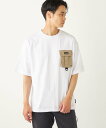 シップス SHIPS Colors 【SHIPS Colors別注】FIRST DOWN:ポケット TEE シップス トップス カットソー・Tシャツ ホワイト グレー グリーン