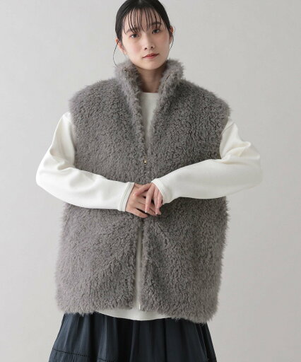 【SALE/40%OFF】natural by clip 《natural by clip》ボアスタンドロングベスト スタディオクリップ ジャケット・アウター その他のジャケット・アウター グレー ブラウン【送料無料】 【SALE/40%OFF】natural by clip 《natural by clip》ボアスタンドロングベスト スタディオクリップ ジャケット・アウター その他のジャケット・アウター グレー ブラウン【送料無料】