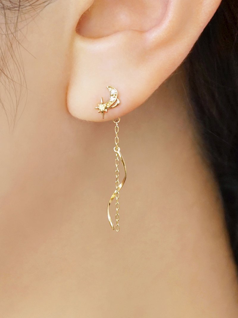 TAKE-UP K18・K10 ラセンチェーン チャームタイプ・ハーフバックキャッチ テイクアップ 福袋・ギフト・その他 その他 ゴールド【送料無料】