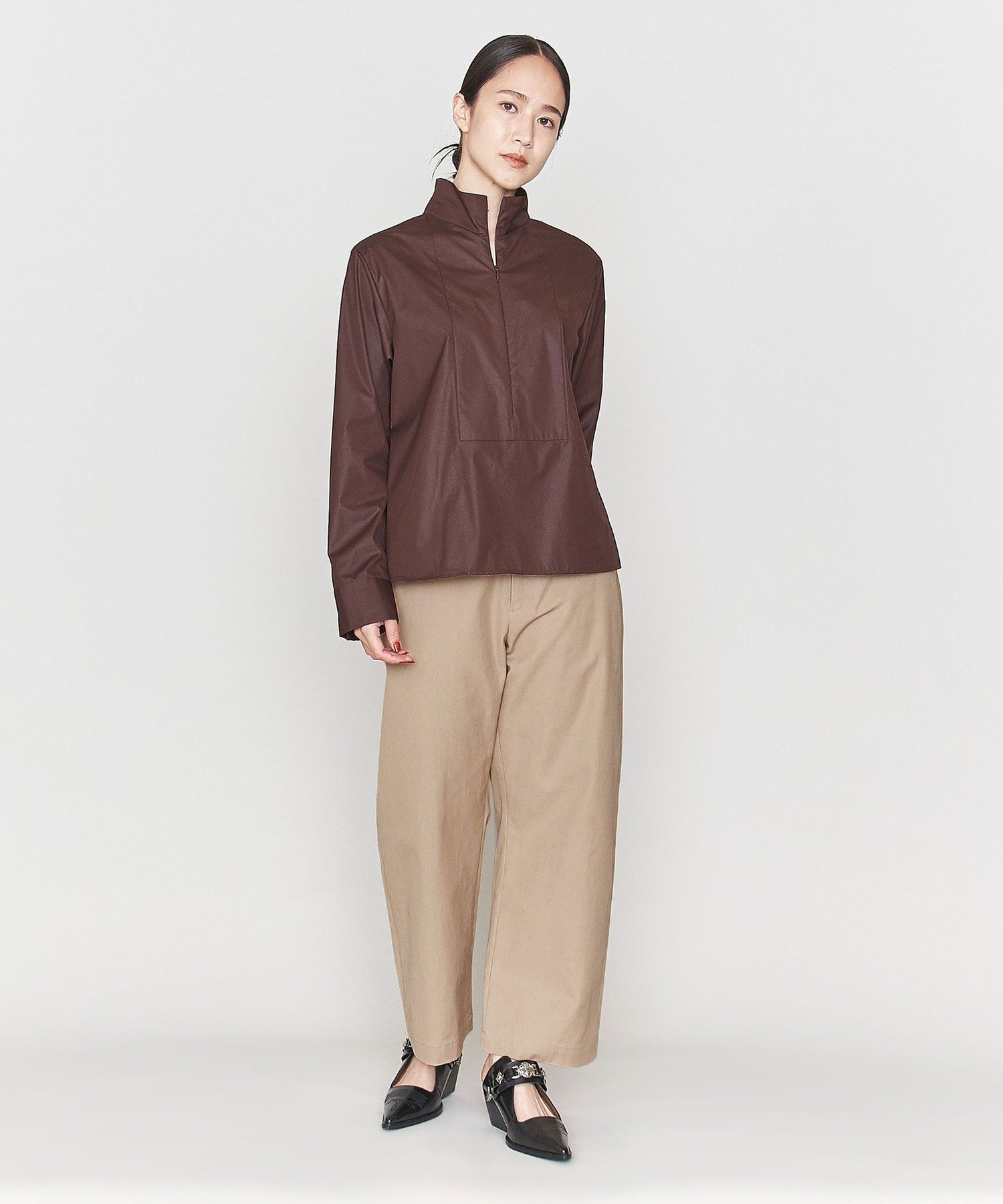 【SALE／80%OFF】ASTRAET ＜ASTRAET＞コットン クロップド ワイドパンツ ユナイテッドアローズ アウトレット パンツ チノパンツ ベージュ ブラック【送料無料】