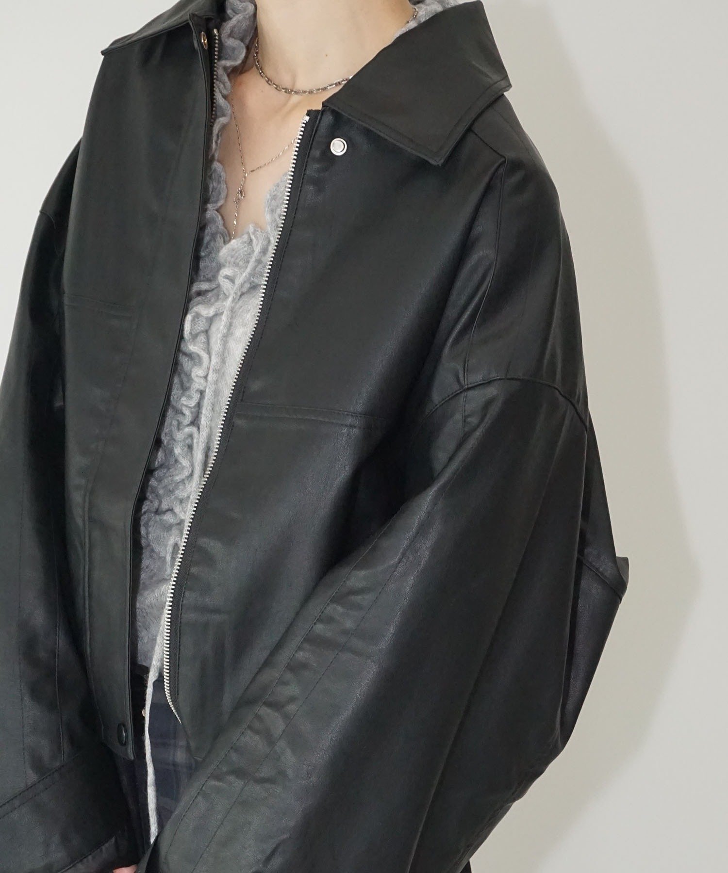 【SALE／20%OFF】chuclla ショートブルゾンジャケット chw25a087 チュクラ ジャケット・アウター ライダースジャケット ブラック【送料無料】