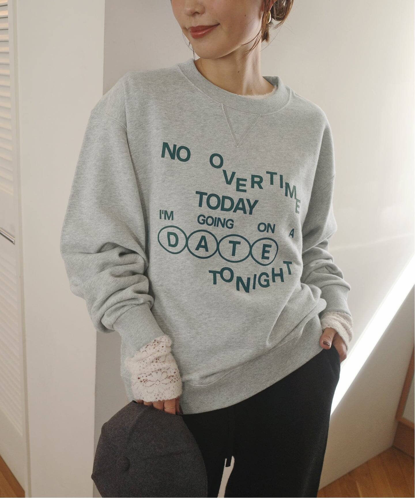 SLOBE IENA RUSSELL*LOUNA ロゴスウェット スローブ イエナ トップス スウェット・トレーナー ワインレッド グレー【送料無料】のサムネイル