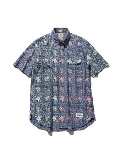 Fun Lahaina Sailor Short Sleeve Button Down Shirt HHOVIA0612: Pink Fun Lahaina Sailor Short Sleeve Button Down Shirt HHOVIA0612: Pink