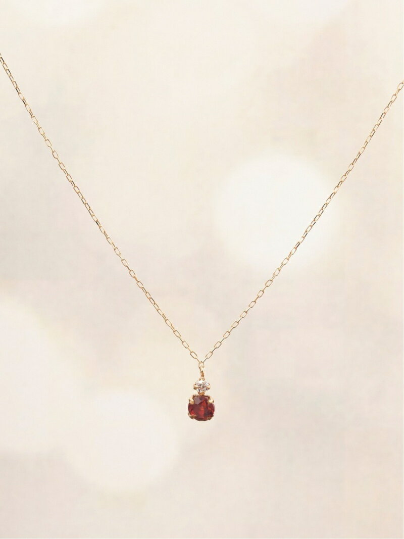 Phoebe 【K10】ジュエルラックネックレス ガーネット/1月誕生石/天然石/ギフト/BOX付き ジュエルアディクト アクセサリー・腕時計 ネックレス ゴー...