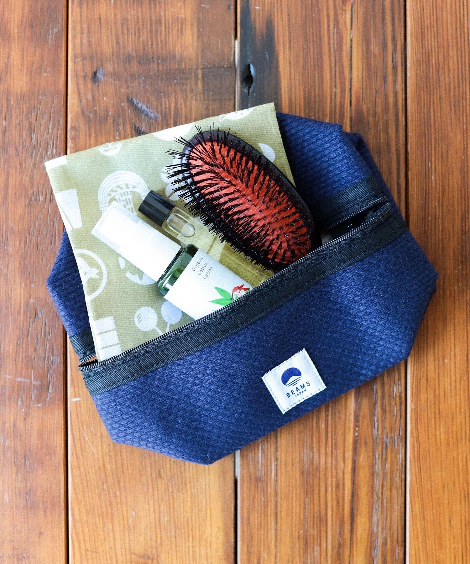 BEAMS JAPAN sasicco / 別注 ポーチ 大 ビームス ジャパン 財布・ポーチ・ケース その他の財布・ポーチ・ケース ネイビー ホワイト ブラック【送料無料】