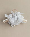 【SALE/60%OFF】Phoebe フリルリボンパールバンスクリップ グレー ジュエルアディクト ヘアアクセサリー バレッタ・ヘアクリップ・ヘアピン グレー