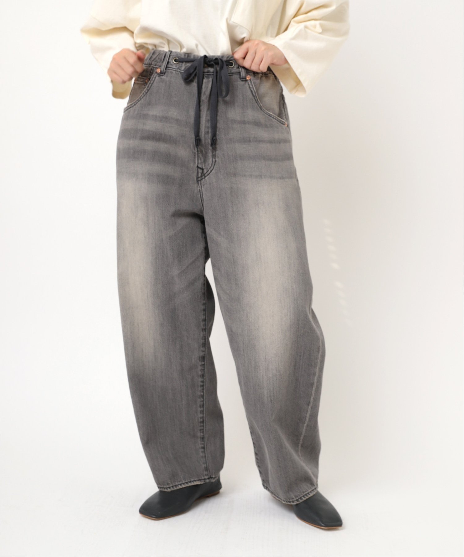 URCH RNA R4304 URCHバギージーンズ URCH RNA アールエヌエーエヌ パンツ ジーンズ・デニムパンツ ブルー ブラック