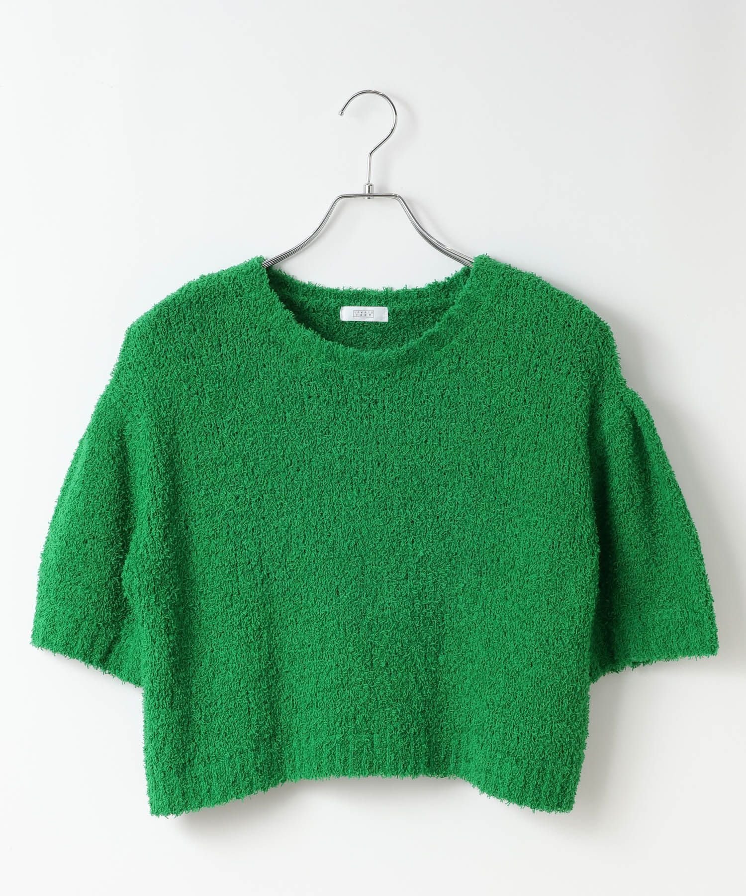 【SALE／60%OFF】LOWRYS FARM モールニットプルオーバー ローリーズファーム トップス ニット グリーン ホワイト ブラウンのサムネイル