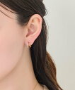 Phoebe 【金属アレルギー対応】メタル*ビジュー2ラインピアス ゴールド ジュエルアディクト アクセサリー・腕時計 ピアス ゴールド