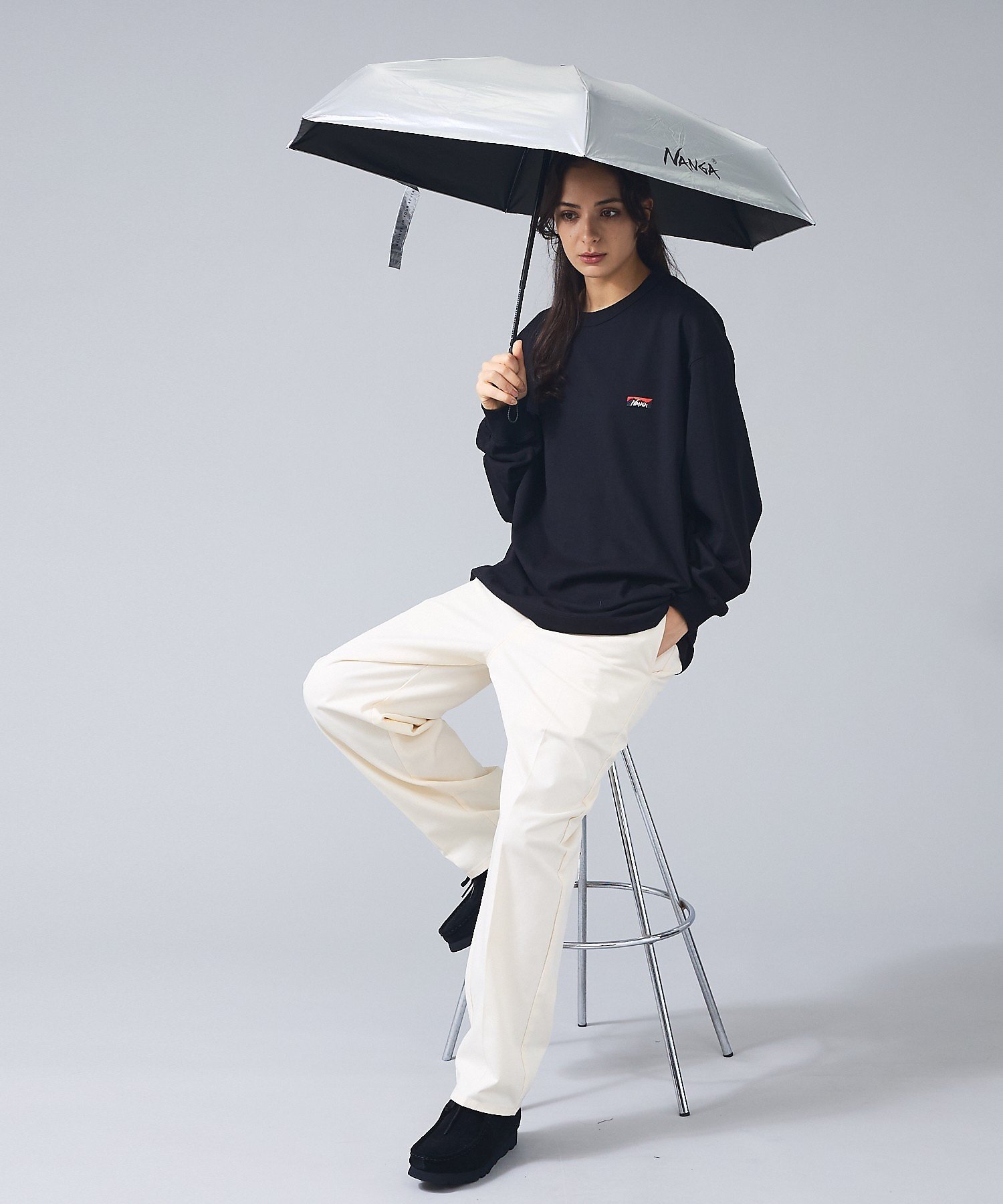 ABAHOUSE LASTWORD 【NANGA /ナンガ】COMPACT UMBRELLA /コンパクトアンブレラ アバハウス ファッション雑貨 折りたたみ傘 シルバー ブラック【送料無料】