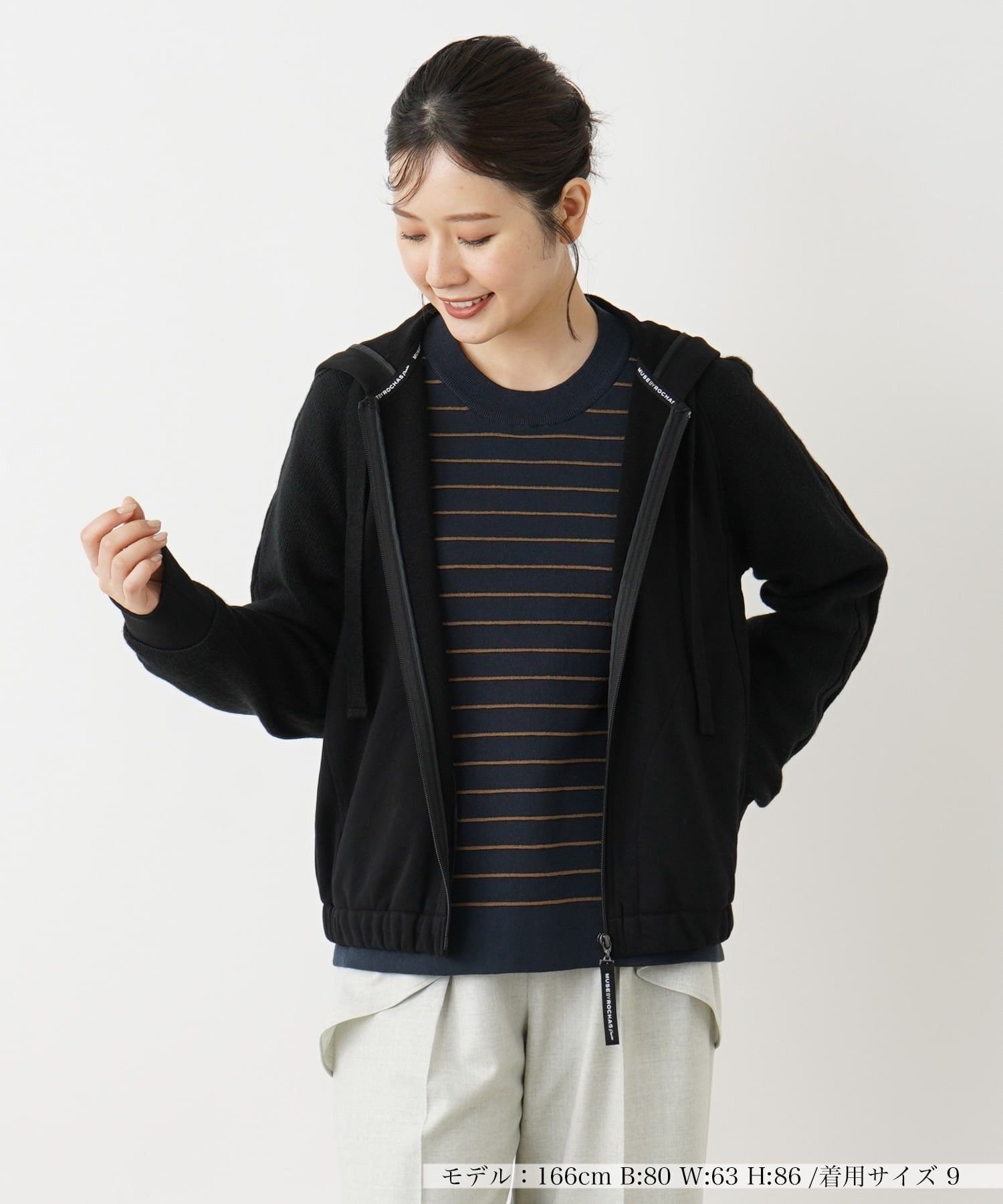 【SALE／52%OFF】Leilian セーター【MUSE BY ROCHAS Premiere】 レリアン トップス カーディガン ブラック【送料無料】
