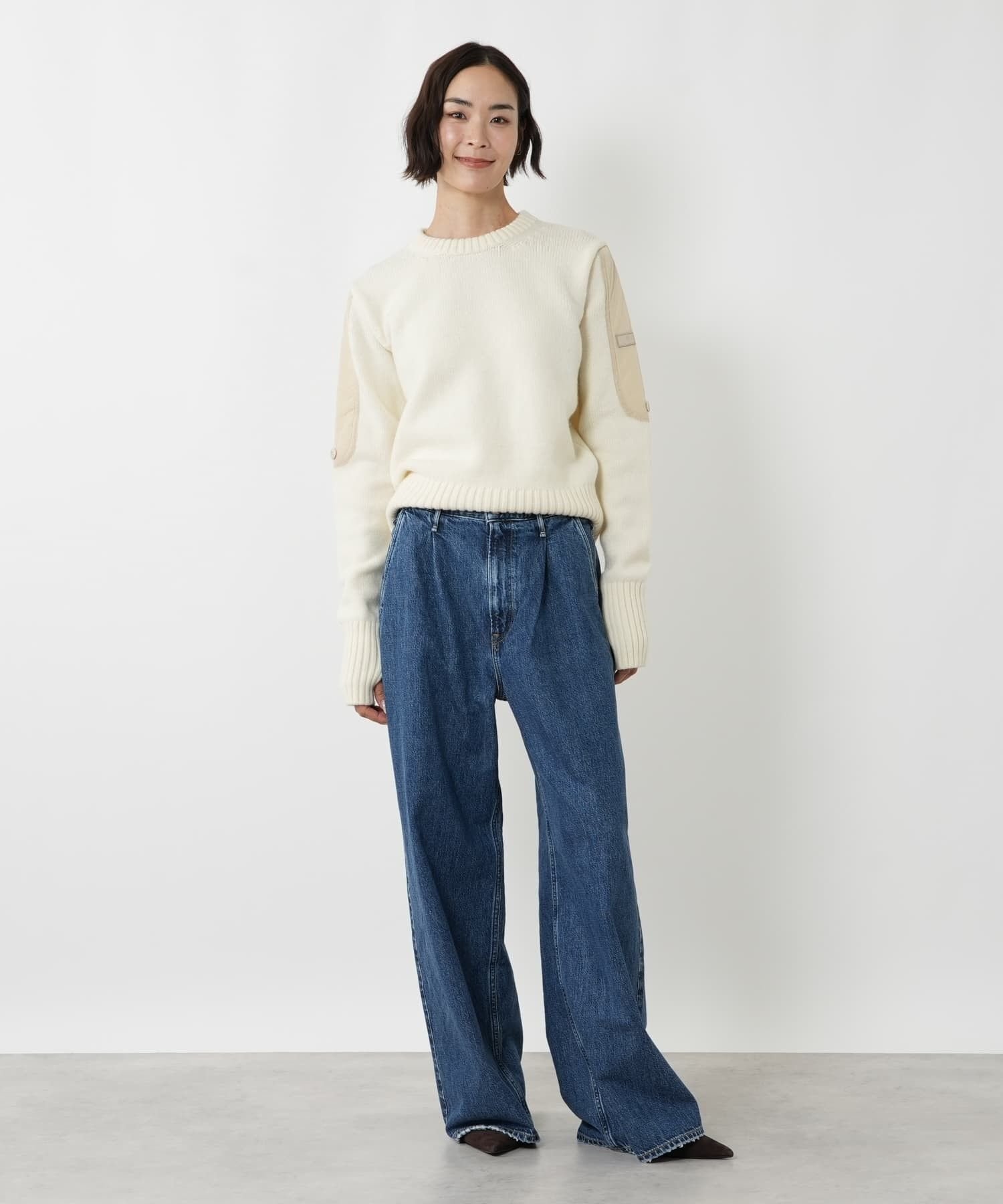 NEMIKA ルーズフィットデニムパンツ【UPPER HIGHTS】 ネミカ パンツ ジーンズ・デニムパンツ ネイビー