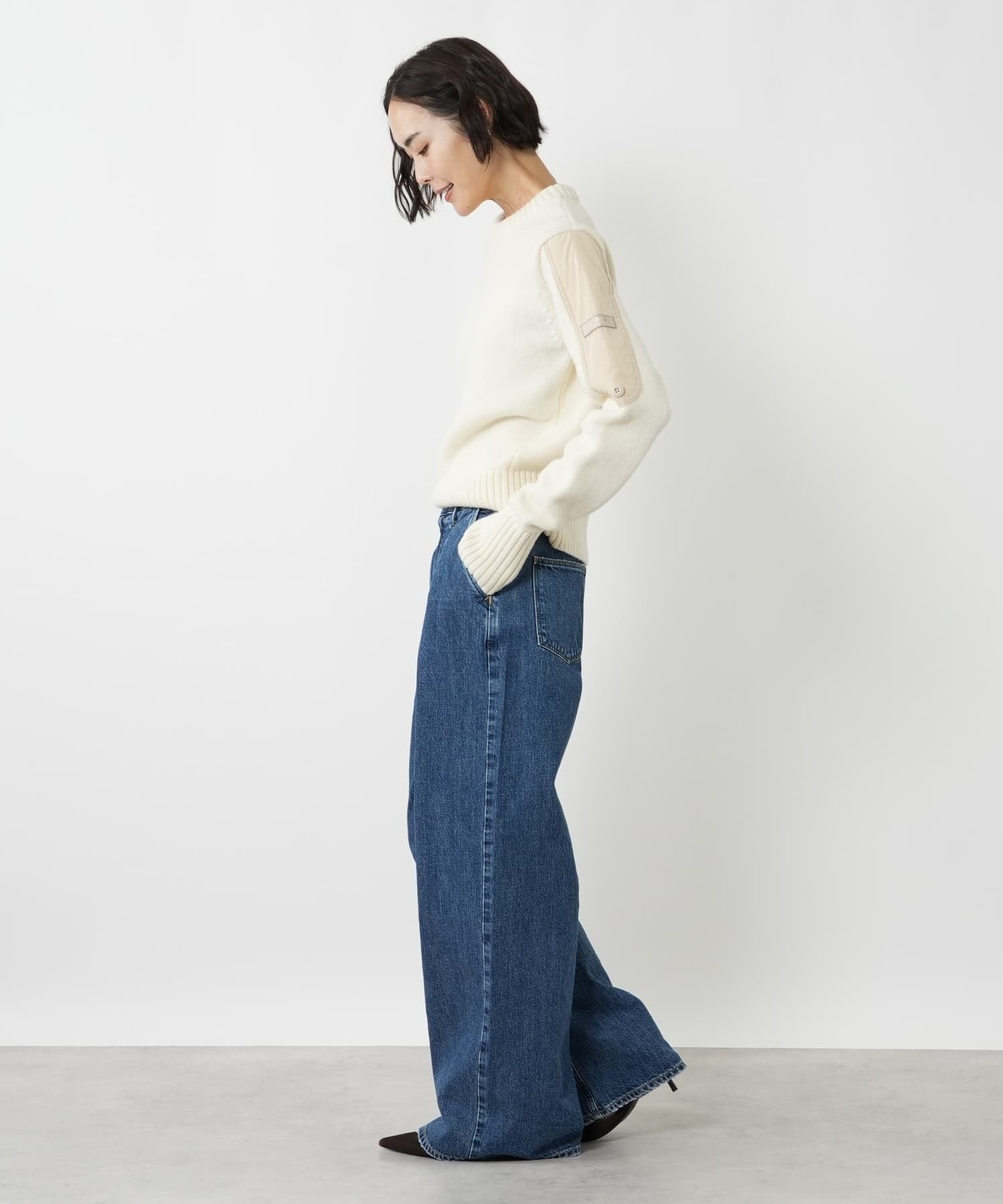NEMIKA ルーズフィットデニムパンツ【UPPER HIGHTS】 ネミカ パンツ ジーンズ・デニムパンツ ネイビー