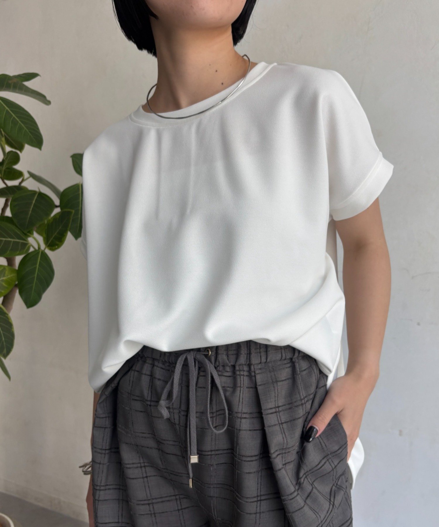 Jena espace merveilleux ジョーゼットカットソー ジェナエスパスメルヴェイユ トップス カットソー・Tシャツ ブラウン ブラック ホワイト