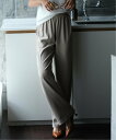 SAISON DE PAPILLON とろみセミワイドパンツ セゾン・ド・パピヨン パンツ スラックス・ドレスパンツ ベージュ ブルー グレー グリーン ブラッ...